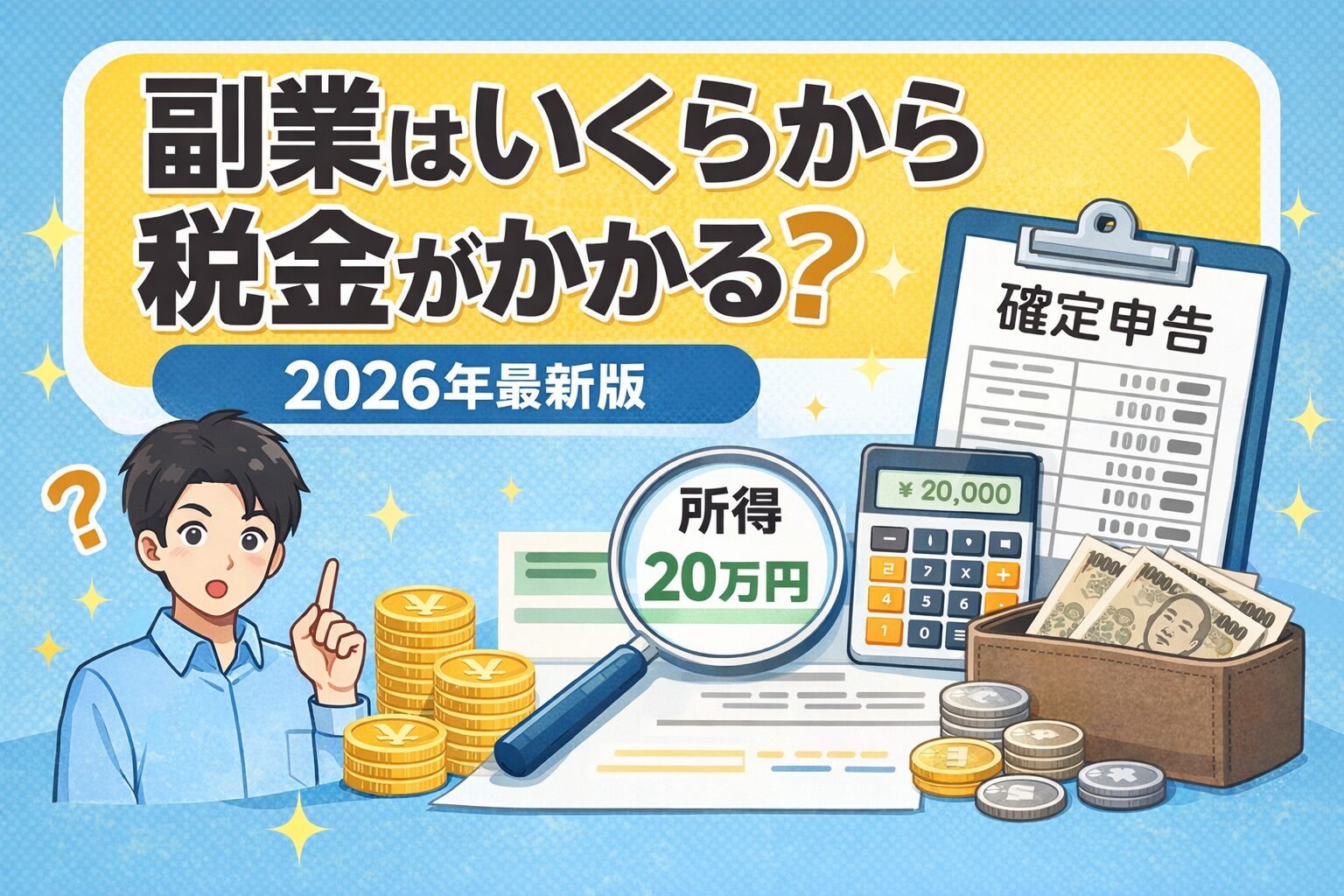 副業はいくらから税金がかかる？2026年最新版｜初心者向け完全ガイド