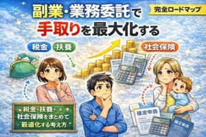 副業・業務委託で「手取りを最大化」する完全ロードマップ|税金・扶養・社会保険をまとめて最適化する考え方