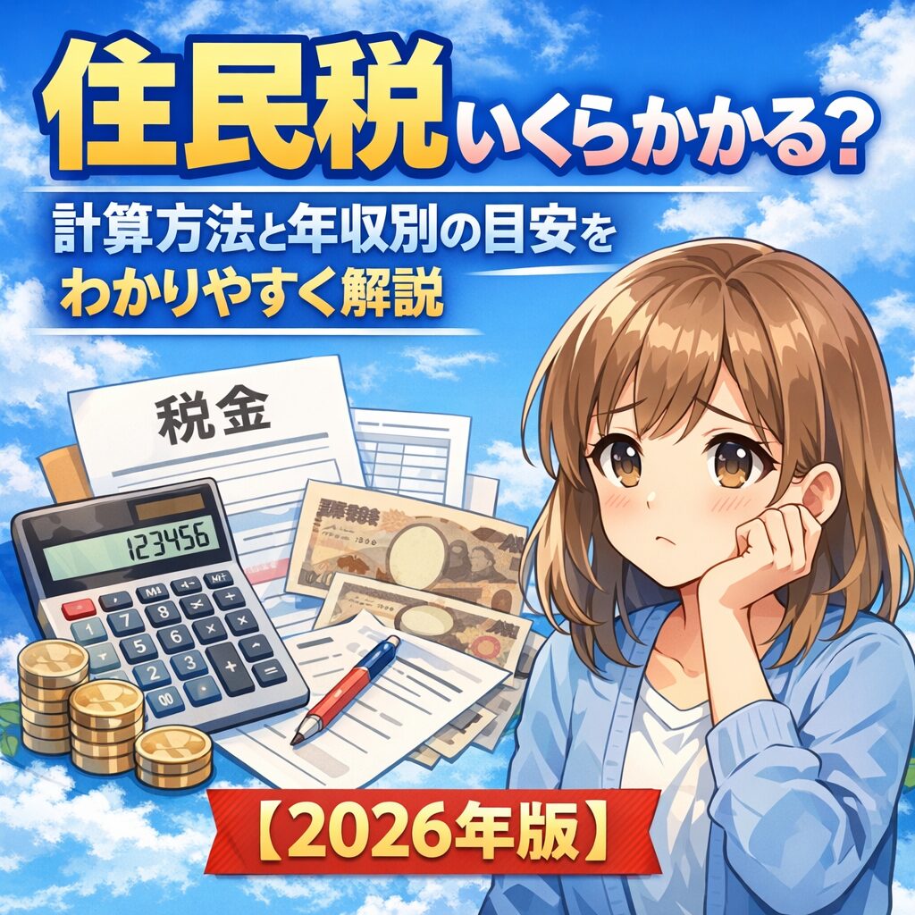 住民税はいくらかかる？計算方法と年収別の目安をわかりやすく解説【2026年版】
