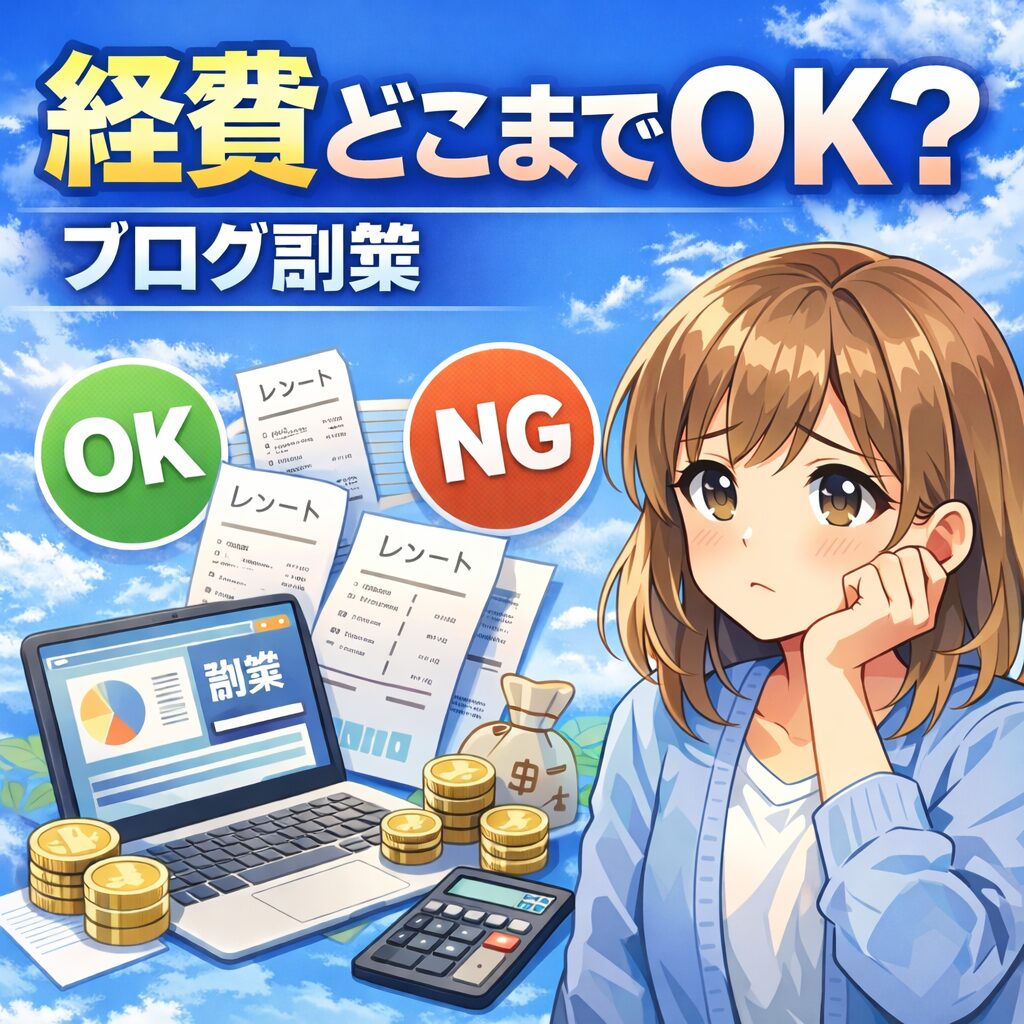ブログ副業の経費どこまでOK？アフィリエイト・アドセンスの経費一覧と判断基準【2026年版】
