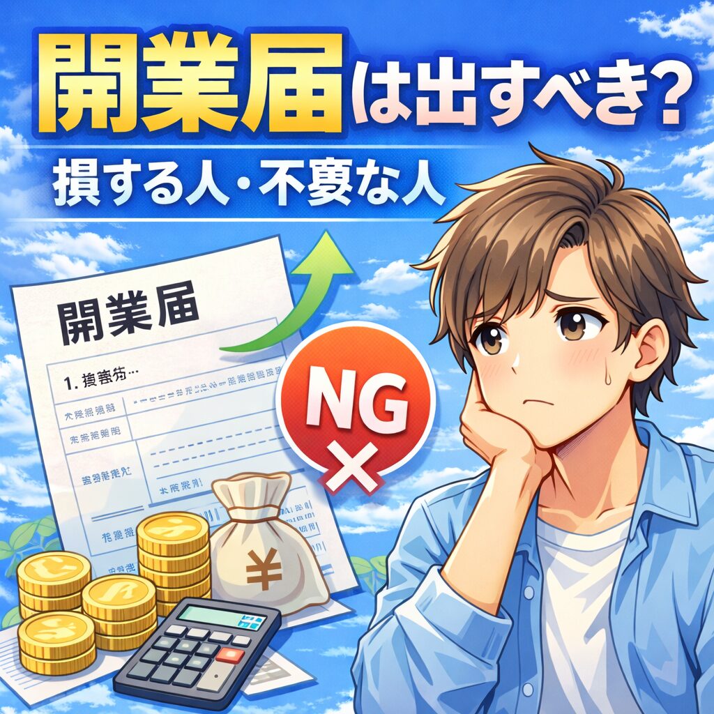開業届は出すべき？出さないと損する人・不要な人を完全解説【2026年版】