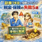 副業1年目で9割がやらかす税金・保険の失敗5選｜知らないと手取りが激減する落とし穴