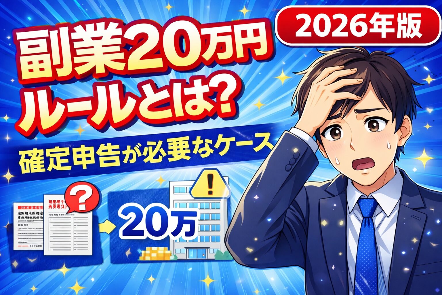 副業20万円ルールとは?確定申告が必要なケースをわかりやすく解説【2026年版】