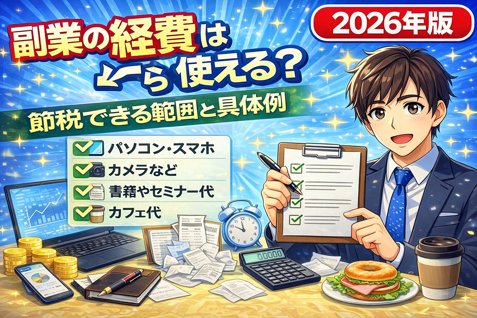 副業の経費はいくら使える？節税できる範囲と具体例をわかりやすく解説【2026年版】