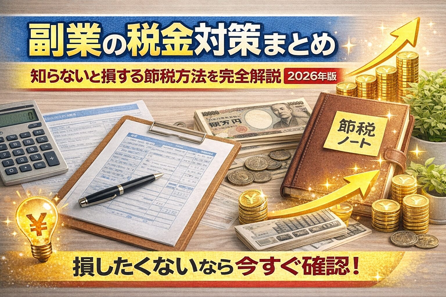 副業の税金対策まとめ｜知らないと損する節税方法を完全解説【2026年版】
