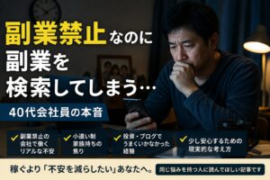 副業禁止なのに副業を検索してしまう…40代会社員の本音