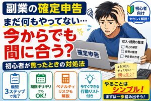 副業の確定申告まだ何もやってない…今からでも間に合う？初心者が焦ったときの対処
