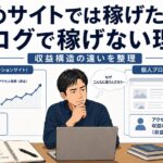 まとめサイトでは月3万円稼げたのに、ブログでは稼げない理由を考えた